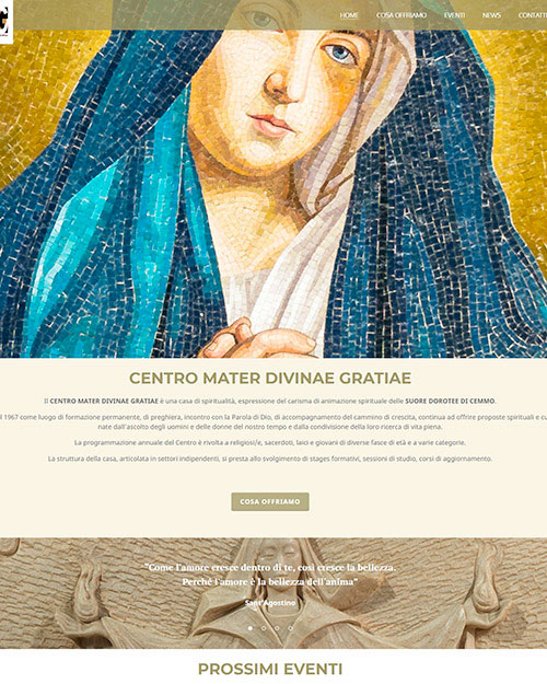 Progetto sito internet Mater Divinae Grtatiae